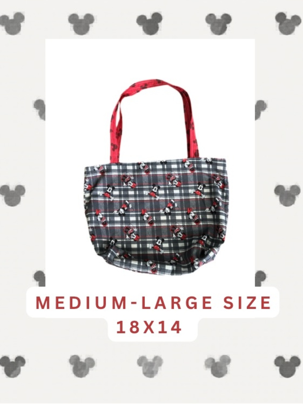 Mickey Mouse tote bag! Handmade by me. 18 x 14 (medium-large size)